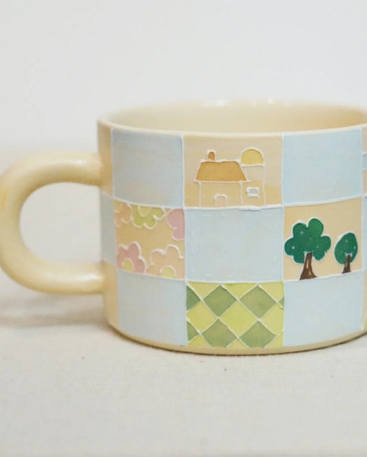 Handmade Ceramic Cute Divided Water Cup